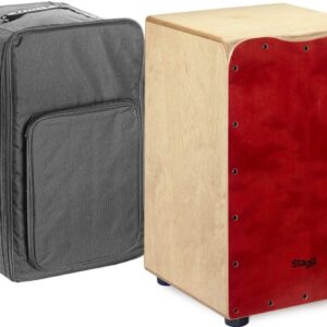 Medium Sized Red Cajon & Bag - Image 1