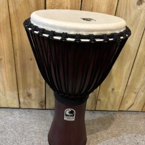 Toca Freestyle II Rope Tuned 12" Djembe Dark Red (pre-owned) - Image 1