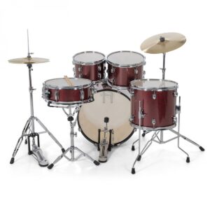 Gretsch Renegade 20" Drum Kit With Hardware & Cymbals, Ruby Sparkle - Image 4