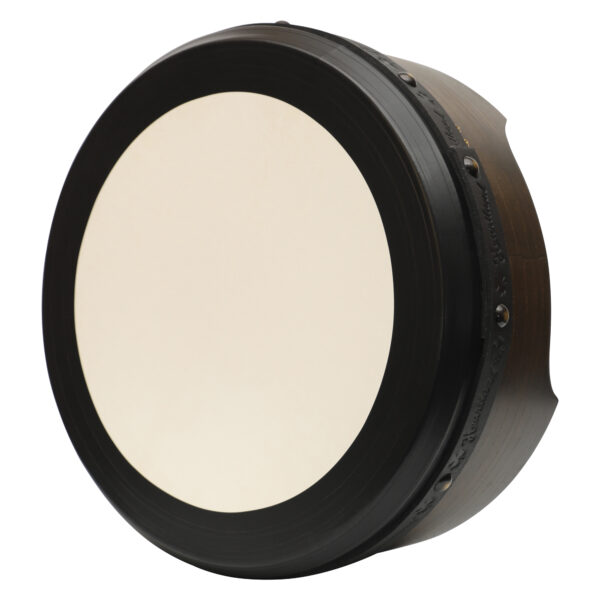 muzikkon 16x6 heartland tunable irish bodhran drum deep rim with t-bar & taped finish deep tune celtic irish bodhran ebony 1