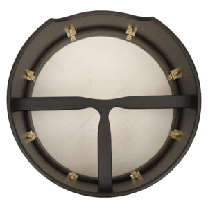 Muzikkon 16" x 6" Tuneable Bodhran with Ebony Finish - Image 3