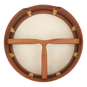 Muzikkon 18" x 4" Tuneable Bodhran with Red Cedar Finish - Image 3