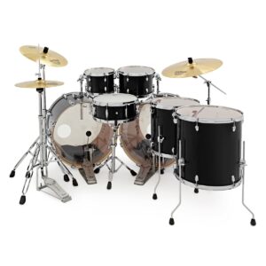 Pearl EXX Export 7pc Double Bass Drum Kit, Jet Black - Image 3
