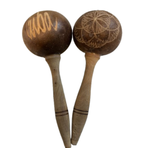 Wooden hand-made maracas (pre-owned) - Image 1
